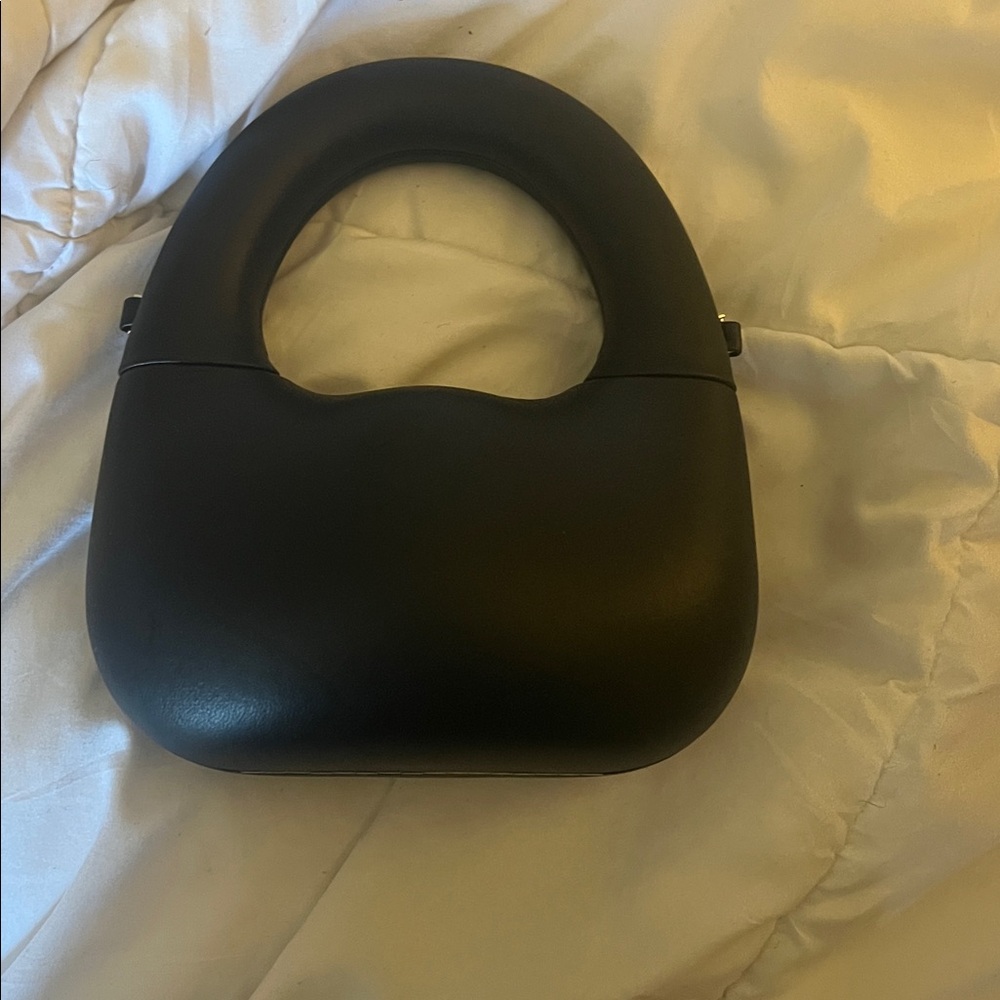 Zara Black Rounded Mini Top-Handle Bag - Picture 2 of 3